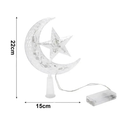 22cm Moon & Star LED Christmas Tree Topper – view 3