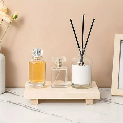 23cm Rectangular Natural Wood Decorative Tray