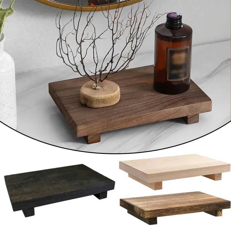 23cm Rectangular Natural Wood Decorative Tray – view 2