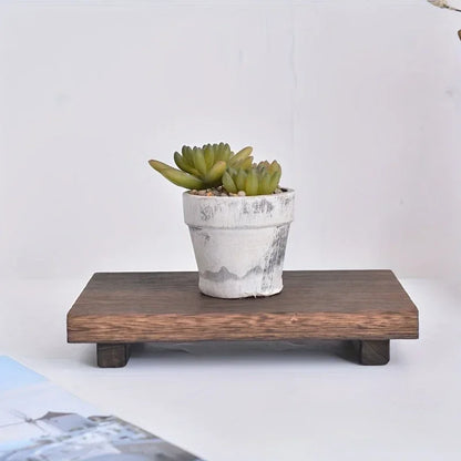 23cm Rectangular Natural Wood Decorative Tray – view 3