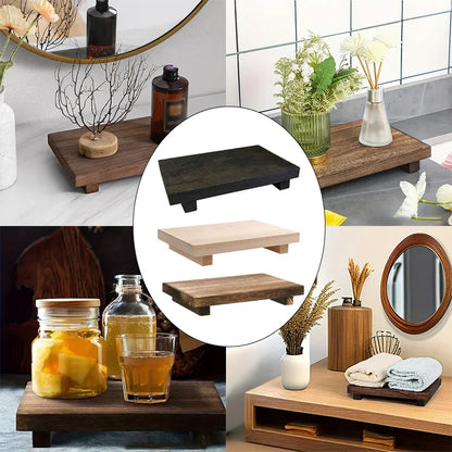 23cm Rectangular Natural Wood Decorative Tray – view 4