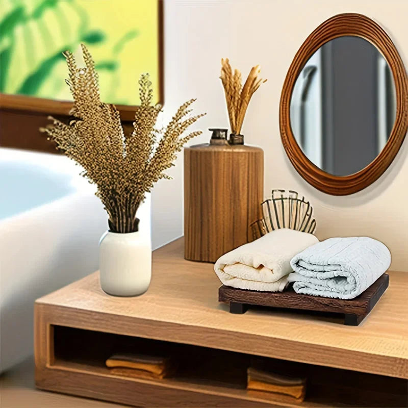 23cm Rectangular Natural Wood Decorative Tray – view 8