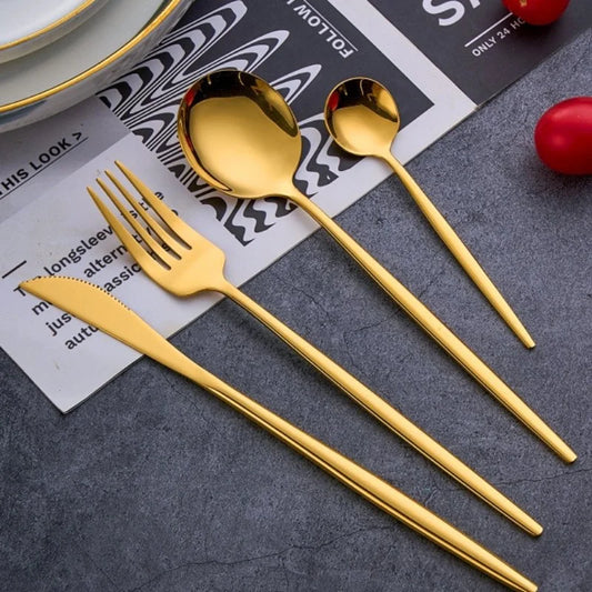 24-Piece Stainless Steel Flatware Set