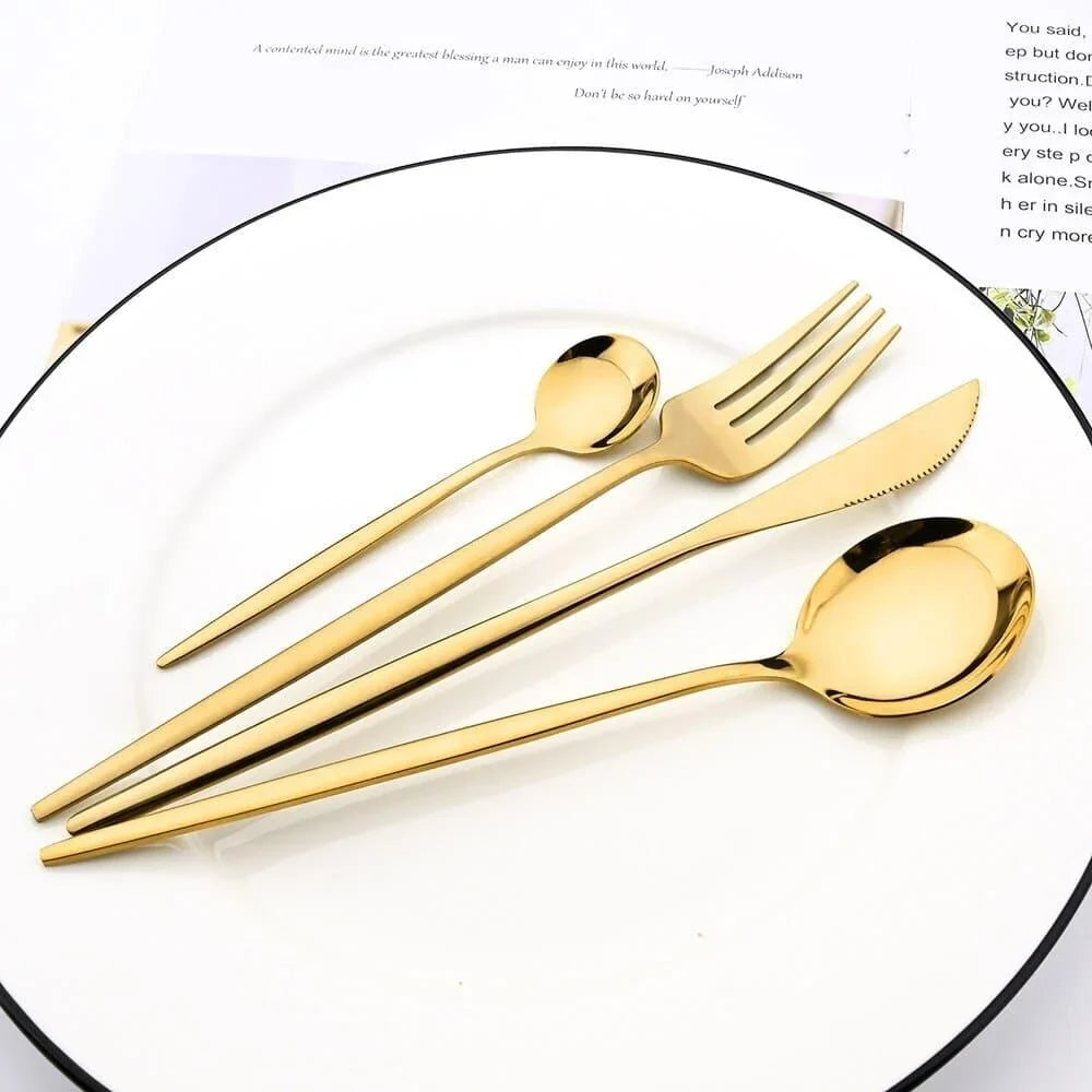 24-piece stainless steel flatware set with case – view 3