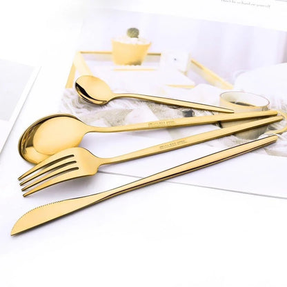 24-piece stainless steel flatware set with case – view 4