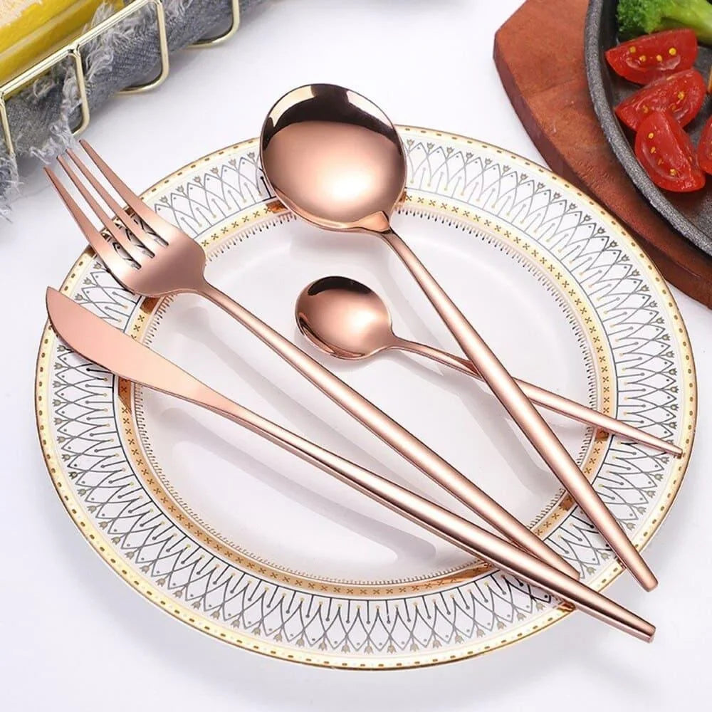 24-piece stainless steel flatware set with case – view 5