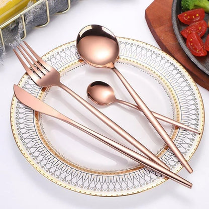 24-piece stainless steel flatware set with case – view 5