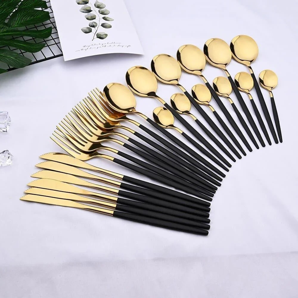 24-piece stainless steel flatware set with case – view 7