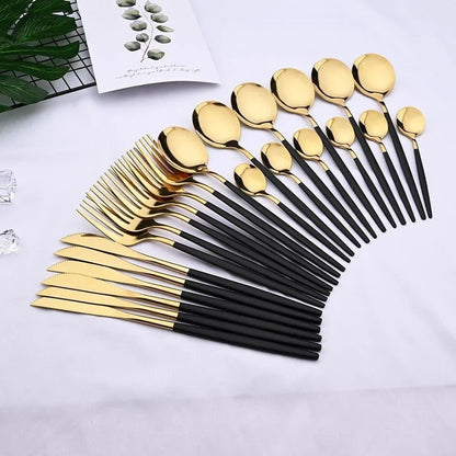 24-piece stainless steel flatware set with case – view 7