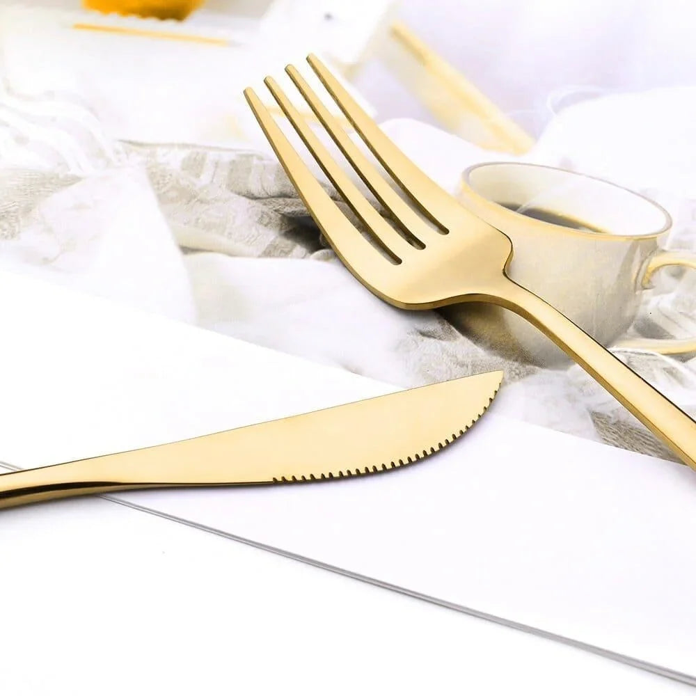 24-piece stainless steel flatware set with case – view 8