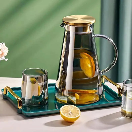 2L borosilicate glass serving pitcher