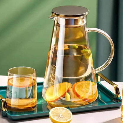 2L borosilicate glass serving pitcher – view 2
