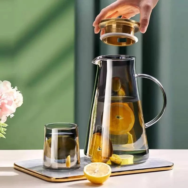 2L borosilicate glass serving pitcher – view 6