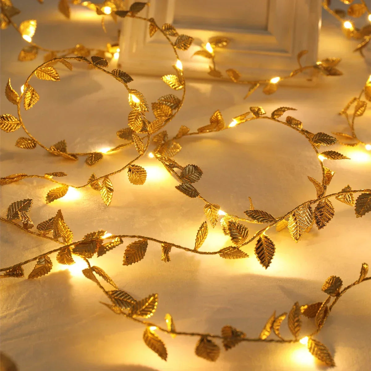 2m Gold Leaf LED String Lights – 20 LEDs – view 4