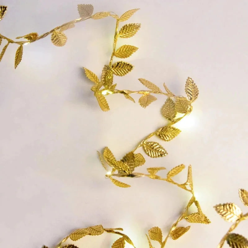 2m Gold Leaf LED String Lights – 20 LEDs – view 5