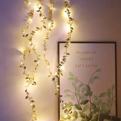 2m Gold Leaf LED String Lights – 20 LEDs – view 7