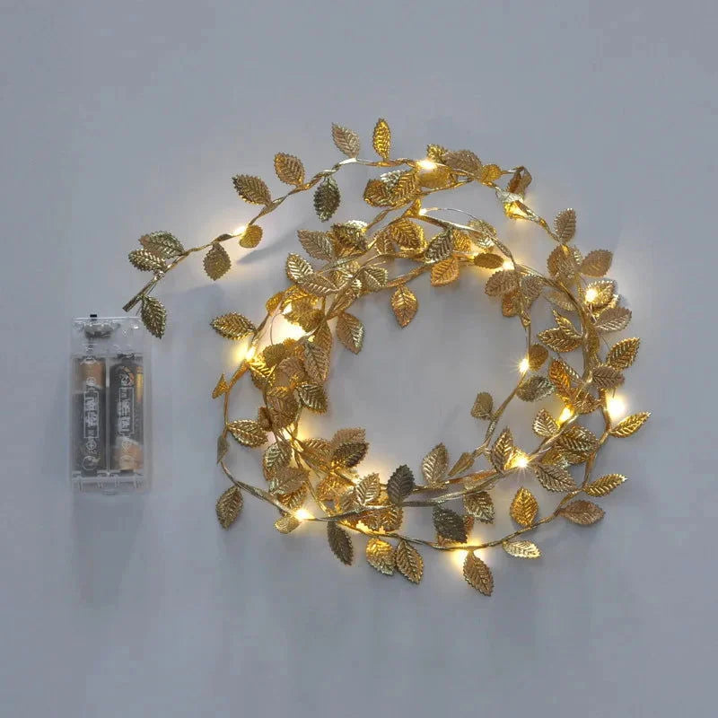 2m Gold Leaf LED String Lights – 20 LEDs – view 8