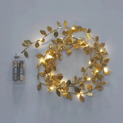 2m Gold Leaf LED String Lights – 20 LEDs – view 8