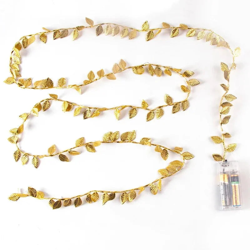 2m Gold Leaf LED String Lights – 20 LEDs – view 9