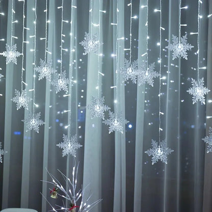 3.2m Snowflake LED Curtain Lights – 8 Modes – view 3