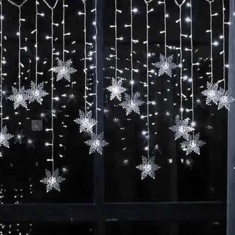 3.2m Snowflake LED Curtain Lights – 8 Modes – view 4