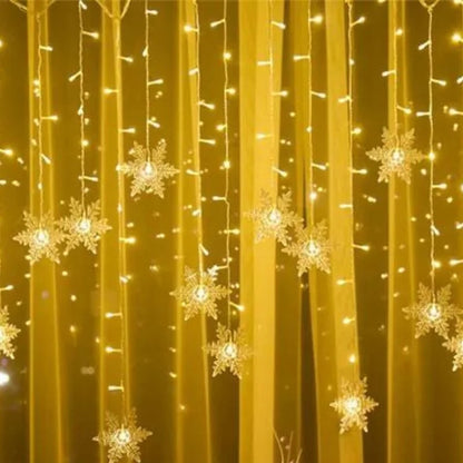 3.2m Snowflake LED Curtain Lights – 8 Modes – view 5