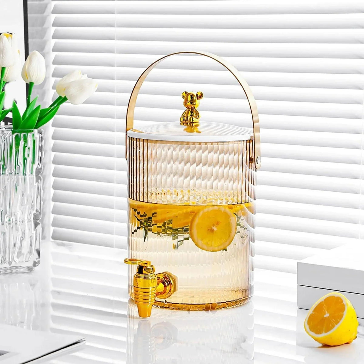 3.6L Clear Beverage Dispenser with Carry Handle – view 4