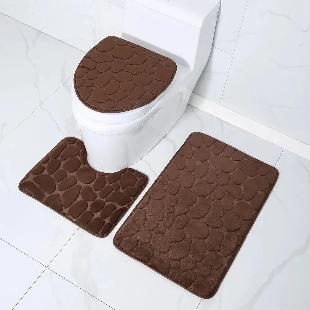 3-Piece Absorbent Non-Slip Bathroom Mat Set – view 2