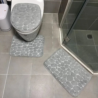 3-Piece Absorbent Non-Slip Bathroom Mat Set – view 6