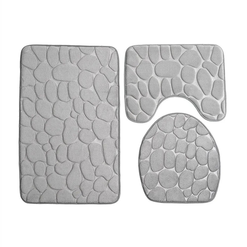3-Piece Absorbent Non-Slip Bathroom Mat Set – view 7