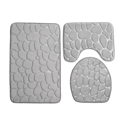 3-Piece Absorbent Non-Slip Bathroom Mat Set – view 7