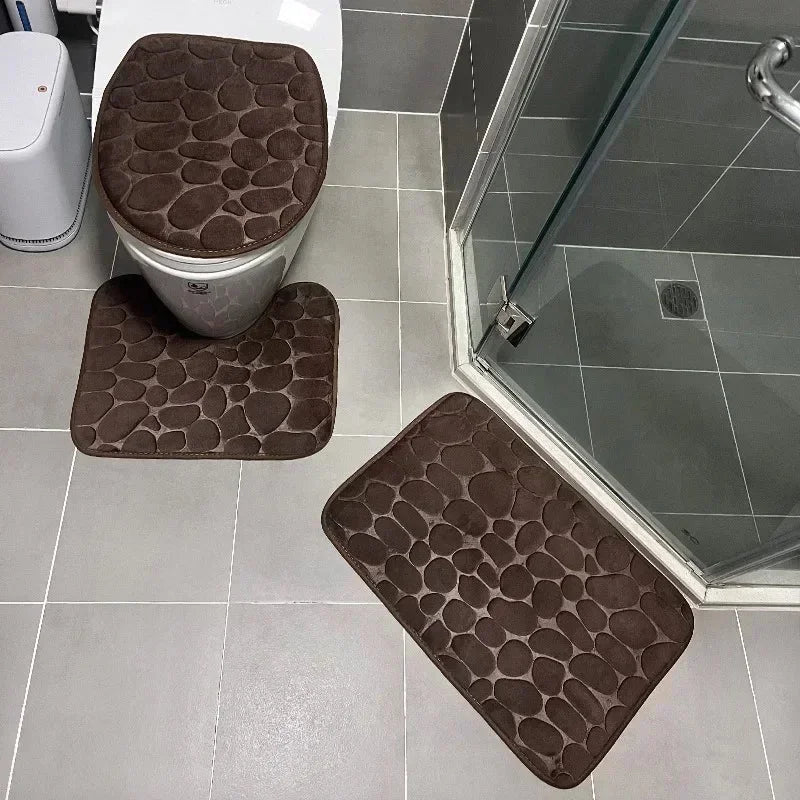 3-Piece Absorbent Non-Slip Bathroom Mat Set – view 8