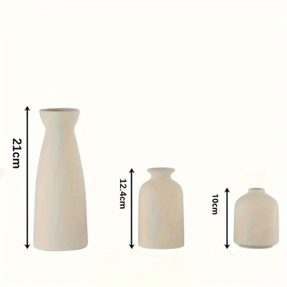 3-Piece Rustic Ceramic Vase Set – view 4