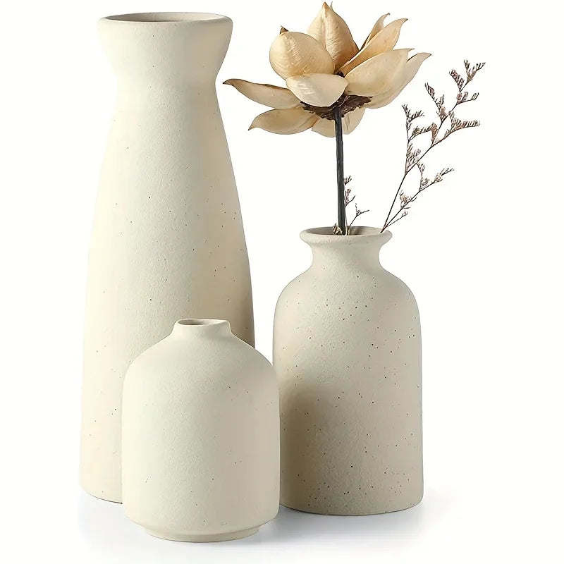 3-Piece Rustic Ceramic Vase Set – view 6