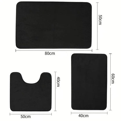 3-Piece Velvet Non-Slip Bathroom Mat Set – view 6