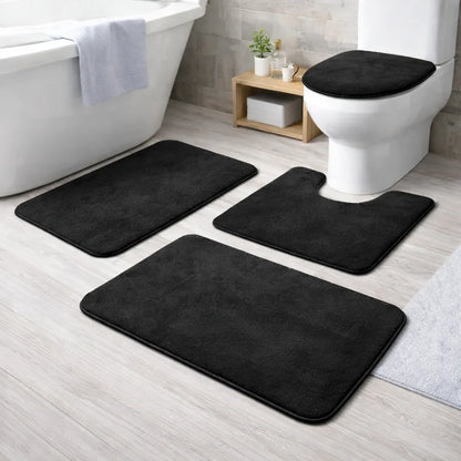 3-Piece Velvet Non-Slip Bathroom Mat Set – view 9