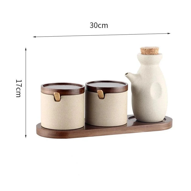 3-Piece White Ceramic Spice Jar Set – view 4