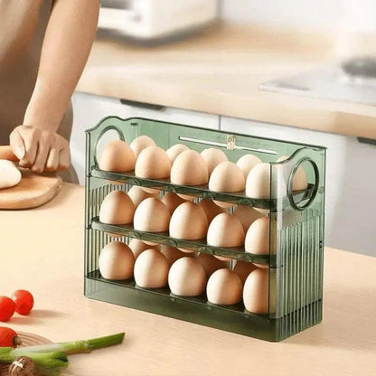 3-tier refrigerator egg holder with 34 compartments