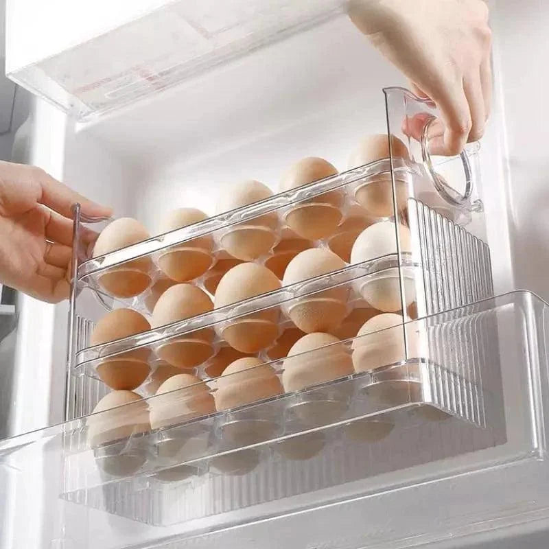 3-tier refrigerator egg holder with 34 compartments – view 2