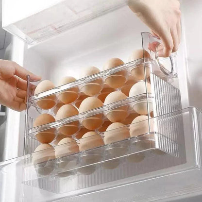 3-tier refrigerator egg holder with 34 compartments – view 2