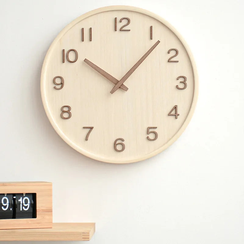 30cm Japanese Bamboo Silent Wall Clock – view 2
