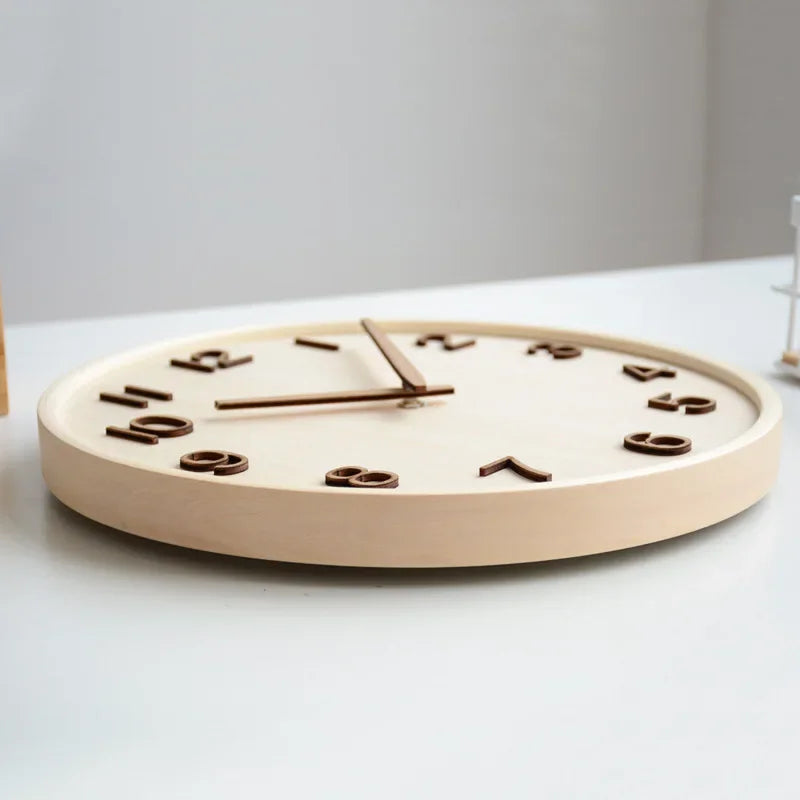 30cm Japanese Bamboo Silent Wall Clock – view 5