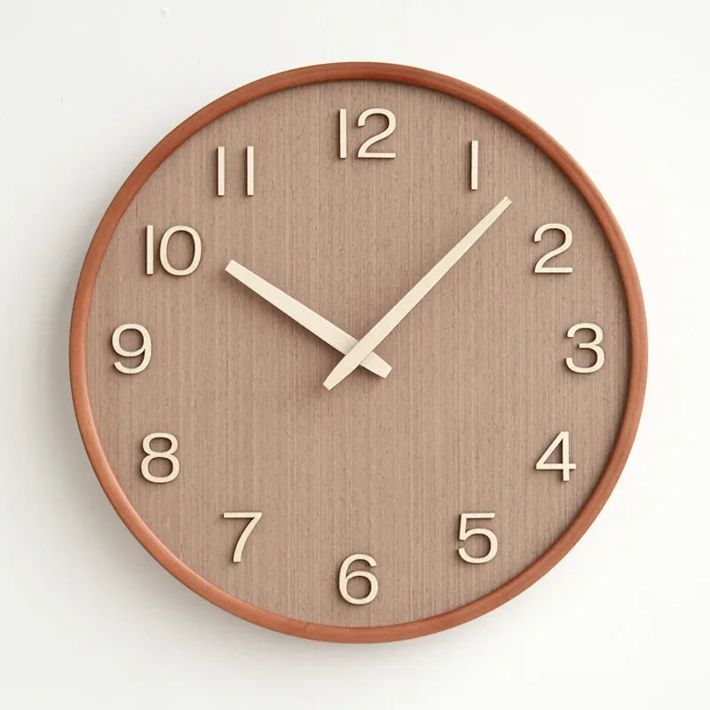 30cm Japanese Bamboo Silent Wall Clock – view 7
