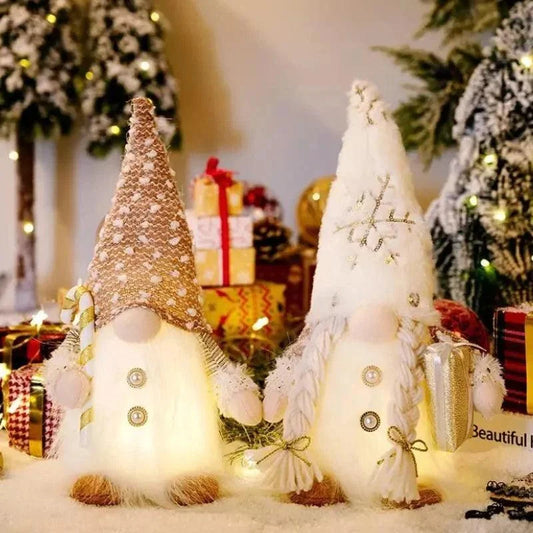 30cm Light-Up Christmas Gnome – Single or 2-Piece Set