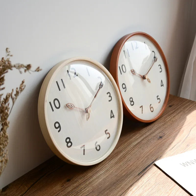 30cm Nordic Silent Wood Wall Clock – view 2