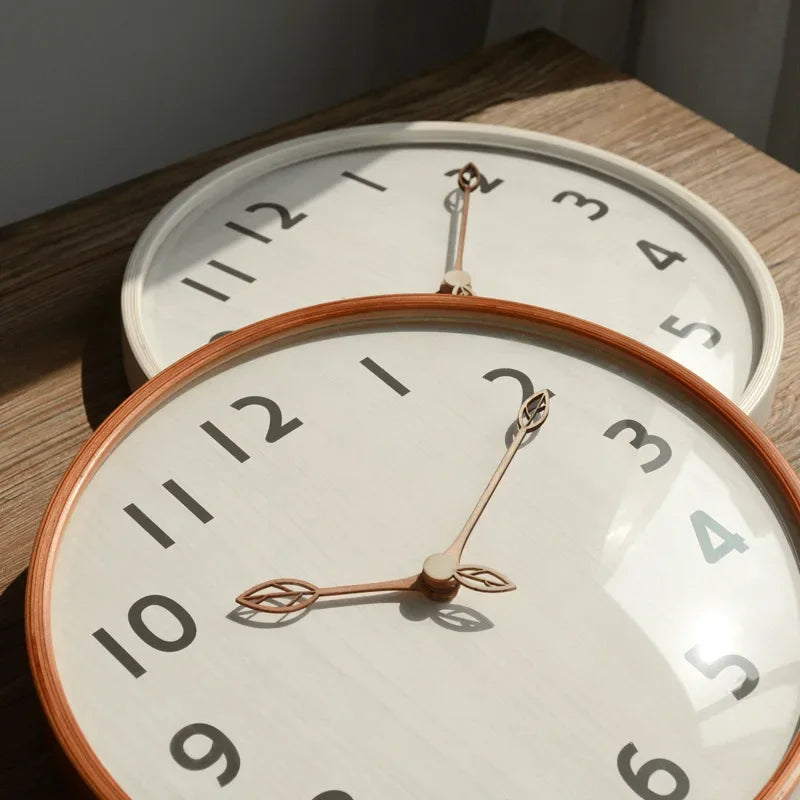 30cm Nordic Silent Wood Wall Clock – view 3