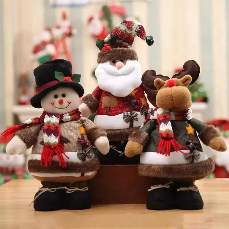 34cm Christmas Plush Figure – Santa, Snowman or Reindeer