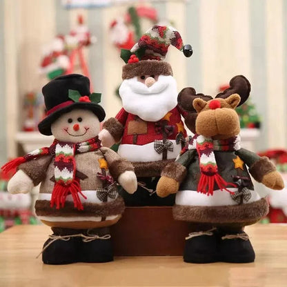34cm Christmas Plush Figure – Santa, Snowman or Reindeer