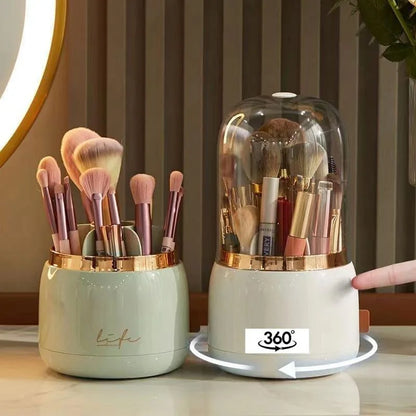 360-degree rotating makeup brush organiser – view 2