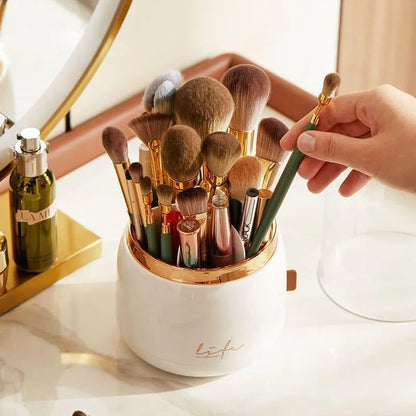 360-degree rotating makeup brush organiser – view 4